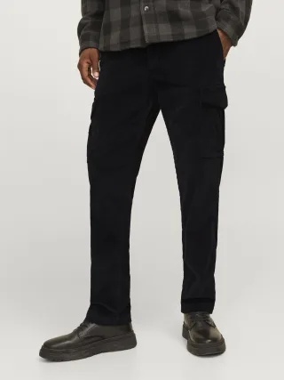 JACK&JONES - JPSTKANE JJBASIC CORDUROY CARGO black - Gr. - 34