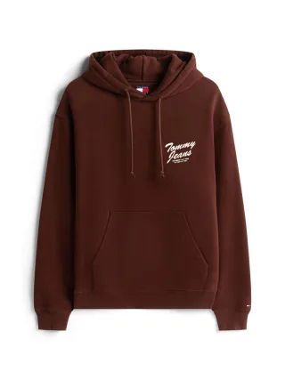 Tommy Jeans - Relaxed Fit Hoodie mit Rücken-Grafik braun - Gr. - M