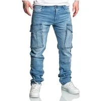 Amaci&Sons Cargojeans LINNDALE Sweathose im Denim Look Herren Sweathose in Stretch Denim Jeans