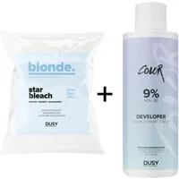 Dusy Professional Blondierpulver Dusy Star Bleach Blondierpulver 500g + Creme Developer 1L, 2-tlg.