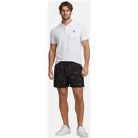 U.S. Polo Assn. Badeshorts Schwimmshorts USMilan – Herren Shorts mit Allover-Logo-Design Allover-Logo-Print, zwei Eingrifftaschen, verstellbare Bindekordel