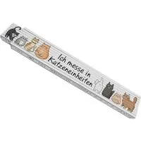 speecheese Zollstock Katzen Meterstab aus Holz mit Spruch Ich messe in Katzeneinheiten