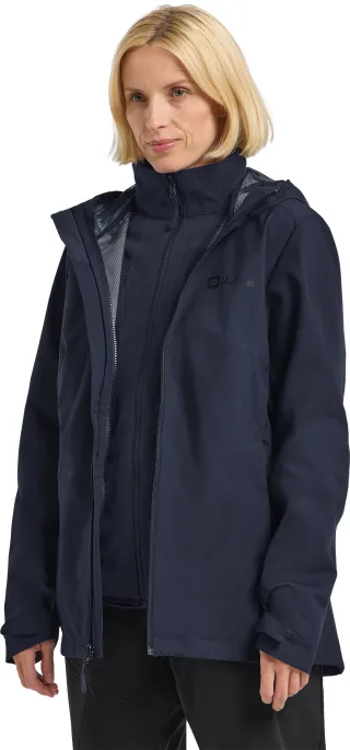 Jack Wolfskin 3-in-1-Funktionsjacke "MOONRISE 3IN1 JKT W" mit Kapuze