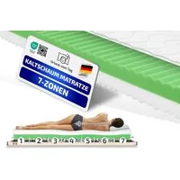 Kaltschaummatratze 7 Zonen Kaltschaum Matratze Wendematratze Härtegrad 2/3, Matratzen Perfekt, 17 cm hoch, gut stützender Kaltschaumkern mit 7 Zonen