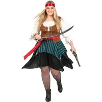 JADEO Kostüm Piraten-Kostüm in Übergrösse Karnevalskostüm in XXL für Damen