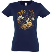 Youth Designz Print-Shirt Flowers Botanic Damen T-Shirt mit modischem Frontprint