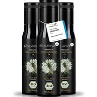 BIOLAVIVA Speiseöl : Bio - Schwarzkümmelöl - ungefiltert - kaltgepresst - laborgetestet -, 1 x 100 ml