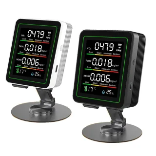 Upgrade 5in1 Air Quality Monitor Wifi APP CO2 HCHO Formaldehyde Detector High Accuracy SensorTemperature Humidity Rech