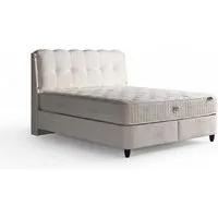 gowoll Boxspringbett mit Matratze LED-Beleuchtung, USB & Typ-C inkl. Lieferung (2 Bettkästen, 1 Matratze, 1 Kopfteil), LED Lichtleiste, USB & Typ-C