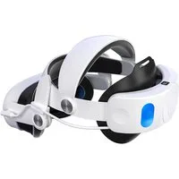 Tekoo VR Brillen-Halterung VR Headset Kopfband mit Akku 10000 mAh für Quest 3/3S, (Packung, 3-teiliges Set mit Kopfband, USB-C-Ladekabel und Anleitung, 10000 mAh Akku, USB-C, verstellbar, PU-Leder-Polster)