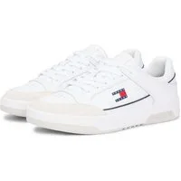Tommy Jeans TJM CUPSOLE LEATHER Sneaker, Freizeitschuh, Halbschuh, Schnürschuh mit seitlicher Logoflagge
