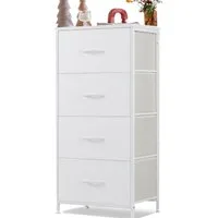 Refined Living Kommode Schubkastenkommode mit 2/4/5 /7/8/9 Schubladen stabilem Stahlrahmen (Beistelltisch mit Holzoberfläche und Stoffschubladen Modernes Design, Kommode Wohnzimmer mit Stabiler Stahlrahmen, Holzplatte 95cm Hoch), Kommode Geeignet für