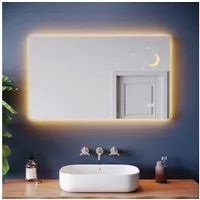 SONNI Badspiegel Badspiegel mit LED-Beleuchtung, Lichtspiegel IP44 LED Spiegel, 60-120cm Wandspiegel mit Touch-Schalter