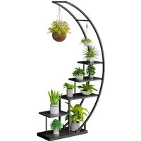 Ribelli Pflanzentreppe Pflanzenständer, schwarz / schwarz (1 St), Blumenständer