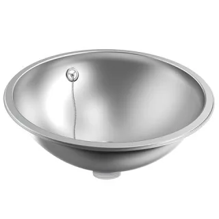 KWC Aquarotter Rundbecken, RONDO, Edelstahl, sdm, 456x165 mm, Überlauf, Ab-u.Überlaufgarn., 36000097 3600009754