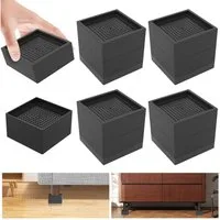 Diwzbyn Möbelfuß Möbelerhöhung 1 / 4er Set, 3 Zoll Möbelfuß Erhöhung, Stapelbar, Für Bett, Sofa, Tisch & Waschmaschine, Stoßdämpfend