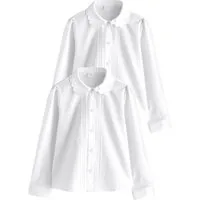 Next Langarmbluse 2 x Langärmelige Bluse für Mädchen mit Spitze (2-tlg)