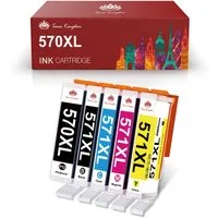 Toner Kingdom 10er/20er Multipack für CANON pgi 570xl 571xl PGI-570 CLI-571 xl Tintenpatrone (Für PIXMA TS5050 TS5000 MG5750 MG6850)