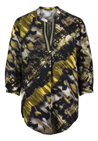 Betty Barclay - Longbluse black khaki - Gr. - 36