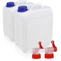 Höfer Chemie GmbH Kanister 2 x 5 L Kunststoff Kanister Set für Camping & Freizeit (1 St), Praktisch, stapelbar und lebensmittelgeeignet
