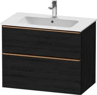 Duravit D-Neo Waschtischunterbau wandhängend Eiche Schwarz Matt 810x462x625 mm - DE4362004160000 DE4362004160000