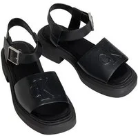 Calvin Klein CHUNKY SANDAL LTH MG Plateausandaletten Sommerschuh, Sandale, Blockabsatz, mit Schnallenverschluss