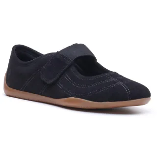Hush Puppies Juno Wildleder Sneakerina Leder Damen Schwarze Ballerinas