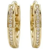 Suzan Gold Creolen-Set 375 Echtgold Luminelle Pavé Zirkonia
