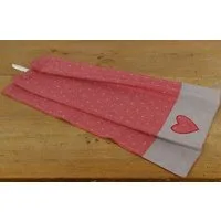 matches21 HOME & HOBBY Geschirrtuch Geschirrtuch Landhaus Premium Karo, Herz 70x50 cm, (1-tlg)