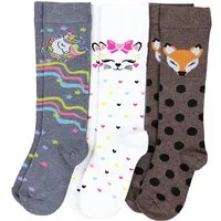 TupTam Langsocken TupTam Mädchen Knielange Socken Gemustert 3er Pack