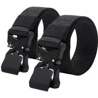 shenky Hüftgürtel Taktischer Gürtel 2er Set Herrengürtel Arbeitsgürtel schwarz (Bundeswehr, Feuerwehr) Hüftgürtel