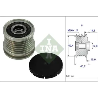 Ina Generatorfreilauf Ford Galaxy Seat Cordoba Skoda Felicia VW Caddy