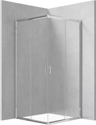 Neuesbad Quadratisch Duschkabine, Transparent Glas, 80 CM NB1DEKYC042K1