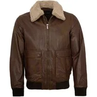 Jilani Lederjacke Bomber Jilani Collection - Herren Lederjacke Kalbleder braun antik