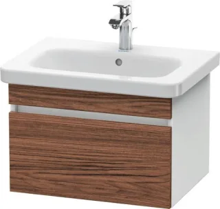 Duravit DuraStyle Waschtischunterbau wandhängend Nussbaum dunkel & Weiß Matt 580x448x398 mm - DS6380 DS638002118