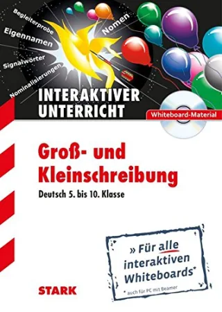 CD-ROM Whiteboard-Anwendung Deutsch "Groß- und Kleinschreibung": Für alle interaktiven Whiteboards (auch für PC mit Beamer)