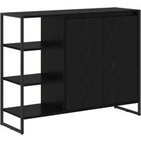 vidaXL Sideboard Seitenschrank Schwarz Eichen-Optik 96,5 x 30 x 75 cm (1 St)