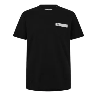 Original Penguin - T-Shirt für Herren, Brusttasche (Schwarz)