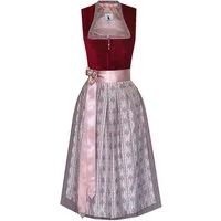 Alpenmärchen Dirndl Langes Dirndl Adele in rot - ALM1024