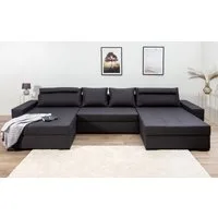 COLLECTION AB Wohnlandschaft Josy XXXL-Relax U-Form, B: 352 cm, Bettfunktion, Bettkasten & 2 Nackenkissen, Federkern