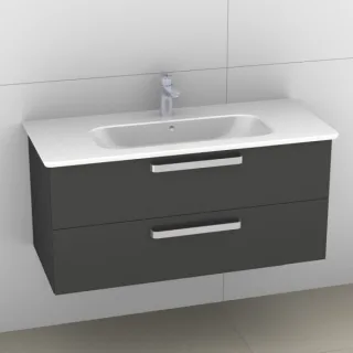 Artiqua 412 Waschtischunterschrank für Softmood T0559, Anthrazit Glanz, 412-WU2L-I36-7065-51 412-WU2L-I36-7065-51