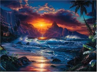 Ravensburger Puzzle 14913 - Sunset Beach Starline [500 Teile]