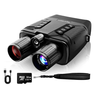 CZ080 Infrared Tactical Binocular Telescope 4K UHD 40MP 600M Binoculars Night Vision with 5000mAh Battery, 32GB SD Card