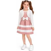 Girls Fashion A-Linien-Kleid Elegantes Mädchenkleid mit Bolero K241