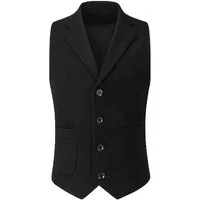 Allthemen Anzugweste Herren Weste mit Reverskragen Anzugweste aus Tweed