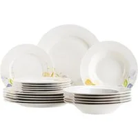 MÄSER Tafelservice Zibal (18-tlg), 6 Personen, Porzellan, Teller Set