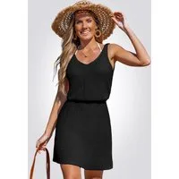 Cupshe Strandkleid V-Ausschnitt Ärmelloses Cover-Up-Kleid