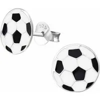 Monkimau Ohrring-Set Fussball Kinder Ohrringe aus 925 Silber, Hypoallergen