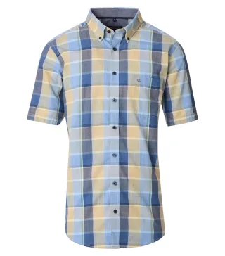 CASAMODA - Freizeithemd Kurzarm blau - Gr. - XL