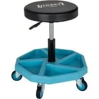 Arbeits-Sitz 195N-4 blau/schwarz, belastbar bis 150kg, höhenverstellbar
